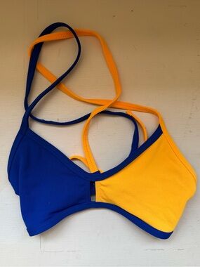 Jolyn Contrast Blueberry and Mango Vent Top